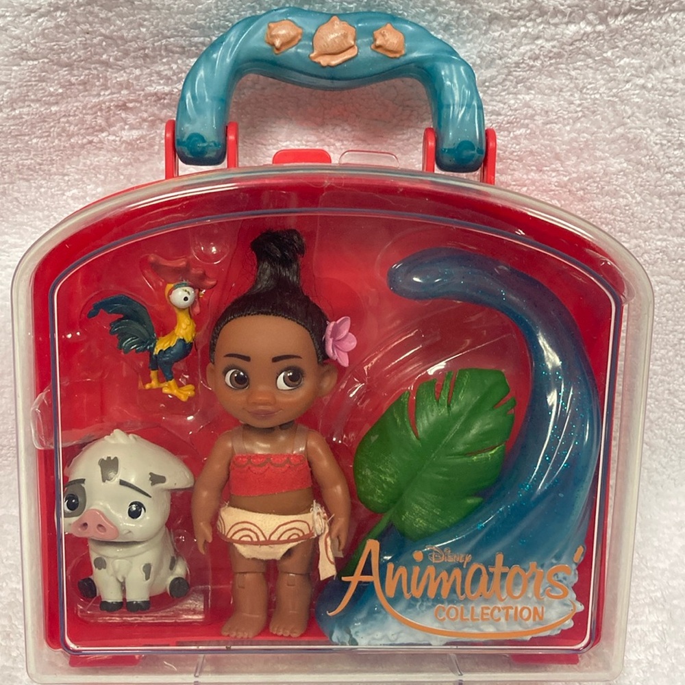 Disney Animators’ Collection: Moana Mini Doll Playset In Original Carrying Case